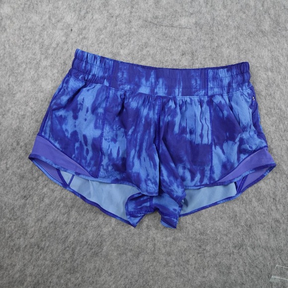 Lululemon Pants - Lululemon Shorts Women 8 Blue Tie Dye Game Day Hotty Hot Low Rise 2.5" Athletic
